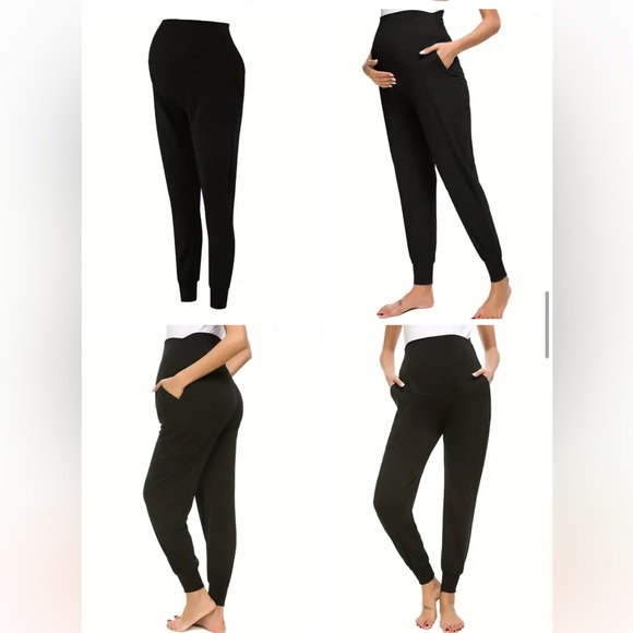 Maternity Jogger Pants with pockets - Picture 2 of 3
